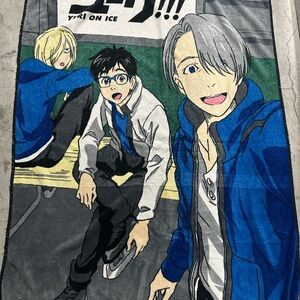 Anime Graphic Towel with Blue Character Art